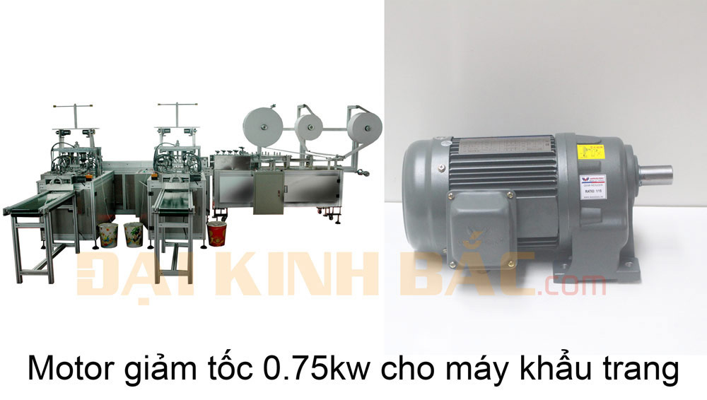 motor hộp số máy làm khẩu trang
