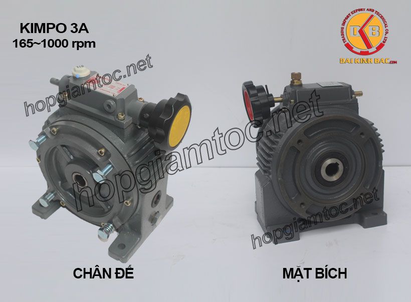 Điều tốc cơ Kimpo 3HP 165~1000 RPM loại chân đế và mặt bích