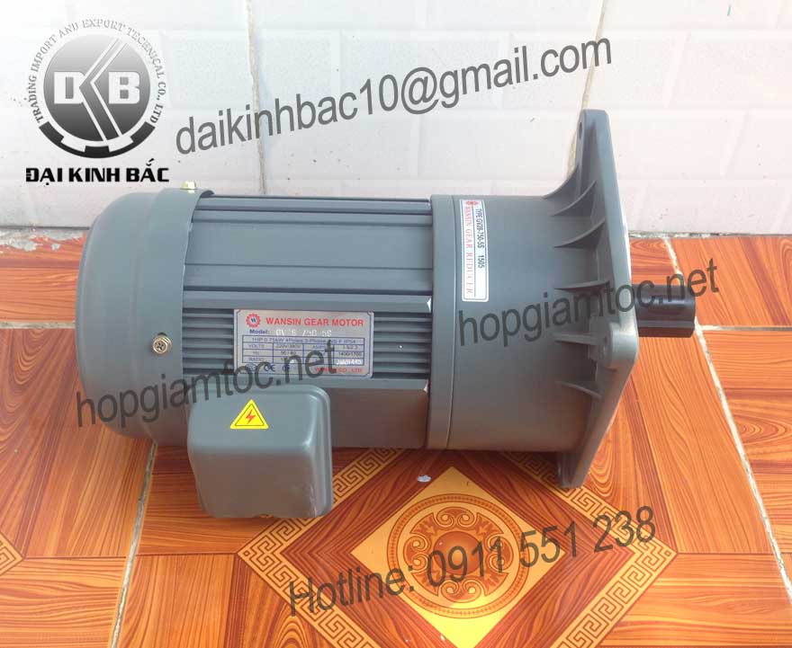 Motor giảm tốc Wansin mặt bích 0.1kw