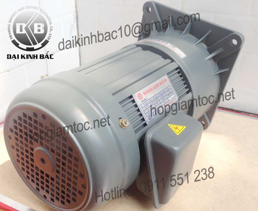 Motor giảm tốc Wansin mặt bích 0.75kw
